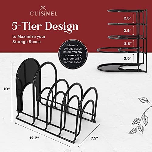 Cuisinel Pan Organizer for Cast Iron, Silicone-Coated 12" Skillet Rack - Image 3