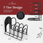 Cuisinel Pan Organizer for Cast Iron, Silicone-Coated 12" Skillet Rack - Image 3