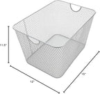 YBM HOME Kitchen Pantry Organizer Wire Baskets for Shelves, Cabinets, Pantry, Countertop, Mesh Open Storage Bin Metal Basket for Organizing Food Supplies, 2 Pack, 15x12x11.5 - Image 2