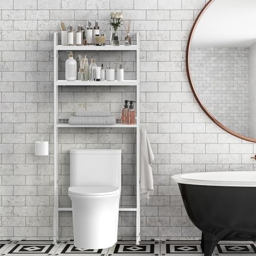 Over Toilet Bathroom Organizer with Toilet Paper Holder - Image 5