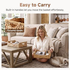 StorageWorks Wicker Baskets with Handles, Pantry Basket for Storage, 1-Pack - Image 5