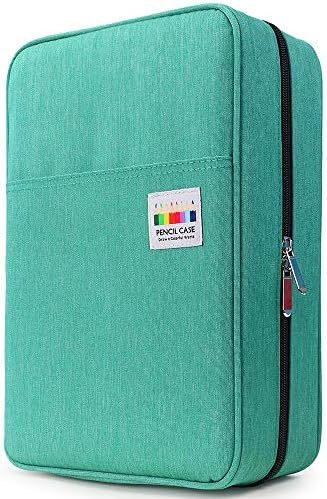 YOUSHARES Big Capacity Colored Pencil Case - 300 Slots large Pen Case Organizer with Multilayer Holder for Prismacolor Colored Pencils & Gel Pen (Green) by YOUSHARES