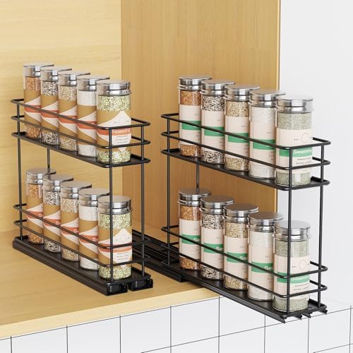 Mystozer Pull Out Spice Rack Organizer for Cabinet, Slide Out Spice Racks by Mystozer