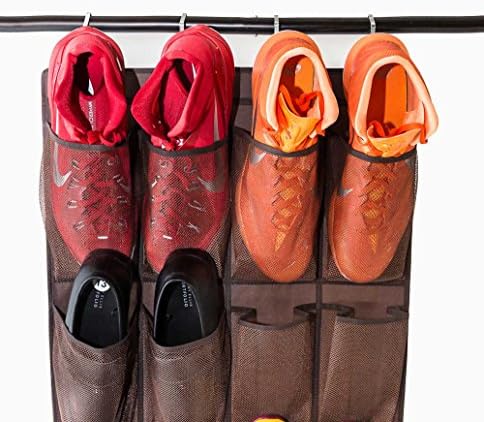 Roomganize Large Over the Door Shoe Organizer for Mens Sneakers (Bison brown) - Image 7