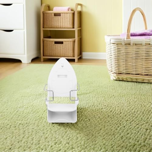 Ironing Board Hanger with Heat Resistant Hooks Wall Mounted White Set - Image 7