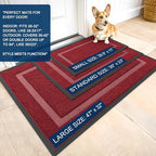 OLANLY Front Door Mat Outside 59x30, All-Season Heavy-Duty Rubber Doormat - Image 2