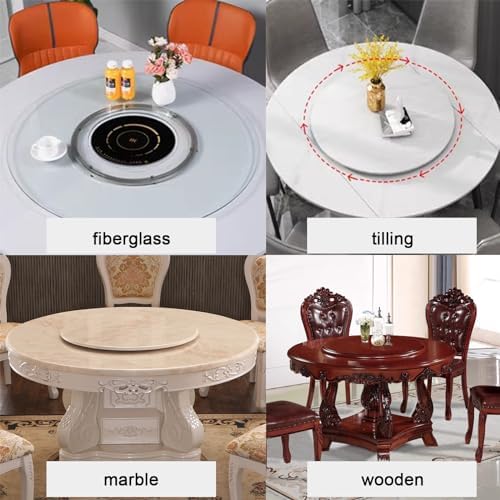 18 Inchs Non-Slip Lazy Susan Aluminum Bearing Metal Rotating Turntable Bearings Swivel Plate Hardware for Dining-Table and Workbench …, silver - Image 7