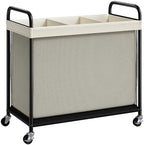 ELYKEN Laundry Hamper 3 Section, 120L Rolling Laundry Sorter with Wheels by ELYKEN