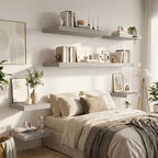 Vivelove Deep Floating Shelves 55x12” Set of 2, Grey - Image 4