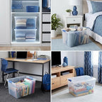 66 quarts of transparent storage box, stackable containers, 2 pieces set - Image 5