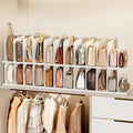 Stackable Purse Organizer for Closet Acrylic Shelf Divider, 6 Pack by MSHOMELYDIRECT