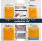 2 Gallon Glass Jar with Airtight Lid, 2 Pack, 256 Oz, Square - Image 7