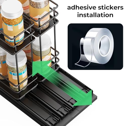 Mystozer Pull Out Spice Rack Organizer for Cabinet, Slide Out Spice Racks - Image 5