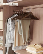 SONGMICS Wooden Hangers, 30 Pack, Basic Wood Clothes Hangers, Space Saving - Image 2