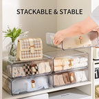 Socks Underwear Drawer Organizer Dividers, 16 Cell Stackable Closet Organizer, Plastic Underwear Drawer Storage for Clothing, Baby Clothes, Bra, Ties, Belts - Image 3