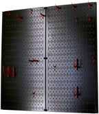 Wall Control Kitchen Pegboard Organizer Pots and Pans Pegboard Pack Storage and Organization Kit with Black Wall Board and Red Accessories - Image 2