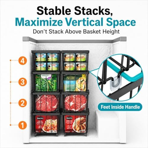 iSPECLE Chest Freezer Organizer - Small Storage Baskets for 7 Cu.Ft, 8 Pack - Image 6