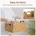 StorageWorks Scalloped Water Hyacinth Baskets, Large Scalloped Baskets - Image 4