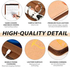 Ospelelf Leather Clipboard with Storage, Zippered Padfolio Portfolio Organizer, 3 Ring Binder 1 Inch, Notepad, Tablet Sleeve, 5 Dividers with Pocket for Office, Students, Teachers Abstract Brown - Image 5