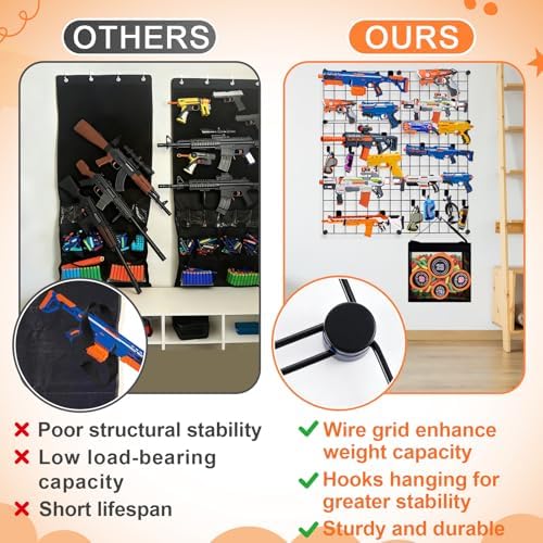 Wall Mount Toy Gun Storage Organizer,Organizer for Toy Gun with Bag - Image 4
