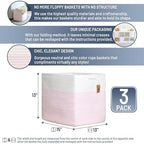 NaturalCozy 13x15x13 Kallax Storage Cubes, 3 Pack | Cotton Rope Cube Storage Bins Woven Baskets for Organizing | Kallax Insert Baskets for Shelves Organizer, Kids Toy, Pantry, Closet, Baby Nursery - Image 2