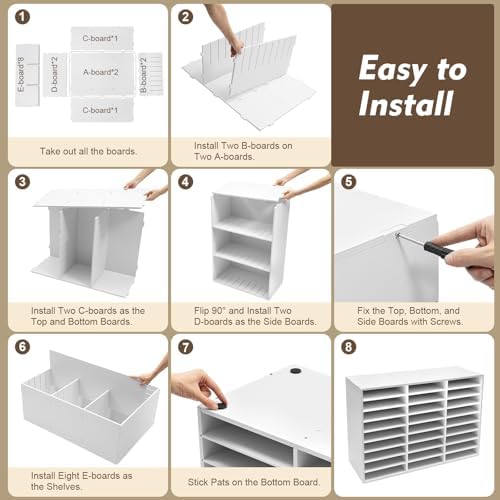 27 Slot Literature Organizer, Wooden Mail Sorter for Classroom - Image 4
