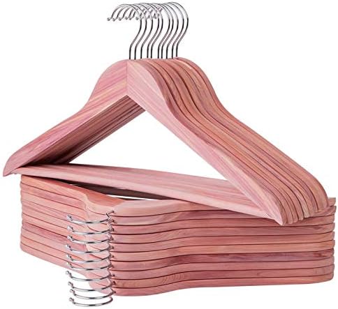 American Red Cedar Hangers 30 Pack, Wooden Suit Hangers by ELONGHOME