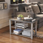 Simple Houseware Wooden Top Shoe Rack Bench for Entryway, Grey - Image 2