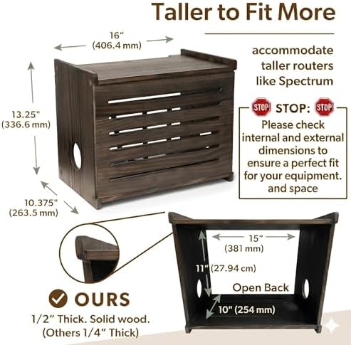 WiFi Router Storage Cabinet Router Box Hider WiFi Box Hider Shelf Cover - Image 3
