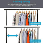 JS Hanger Lightweight Non Slip Wooden Hangers - 30 Pack Heavy Duty Wood Coat Hangers with Soft Stripes for Camisole, Jacket, Dress Clothes, Sweater, Natural Finish - Image 5
