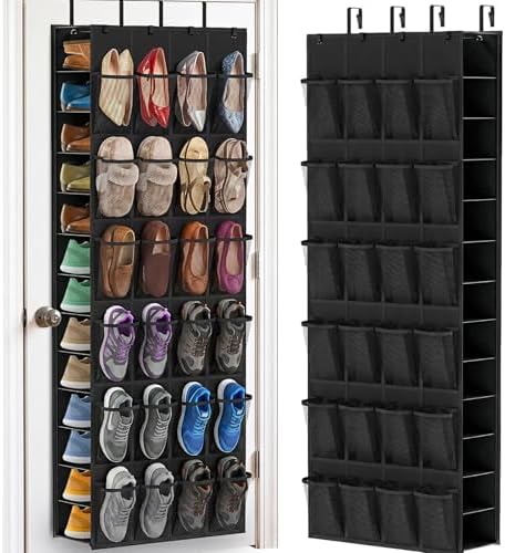 40-50 Pairs Over the Door Shoe Organizer, Large Double-Sided Pockets Hanging Shoe Rack, Space-Saving Closet Door Organizer Fits Boots,Sneakers or Larger Shoes,Shoe Storage for Bedroom, Closet,Entryway by Ofiray-home