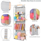 Univivi 4-Tier Hanging Yarn Storage Organizer, Grey - Image 3