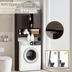 Spurgehom Arch Over The Toilet Storage Cabinet,Bathroom Organizer, Coffee - Image 6