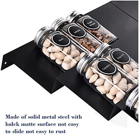 Mulush Metal Spice Rack Tray - Spice Drawer Organizer for Kitchen Cabinets Storage and Organization (Jars Not Included) - Image 5