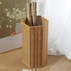 Alipis Woven Umbrella Stand for Entryway Freestanding Umbrella Holder Basket Storage Rack Tall Floor Woven Bucket Flower Vase for Canes Walking Sticks Organizer - Image 2