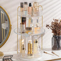 shuang qing Rotating Makeup Organizer for Vanity, Large Capacity Skincare Perfume Storage, Bathroom Counter Organizer, 360 Spinning Cosmetic Dresser Countertop Organizers (Clear, 3 Tier) by SHUANGQING