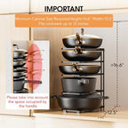 ORDORA 5-Tier Pot and Pan Organizer 13.6", No Assembly Cookware Rack 2-Pack - Image 2