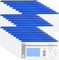 Marspark 100 Pcs Zip Envelope Poly Clear Pencil Pouch, Blue by Marspark