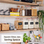 Qianfenie 1.1 Gallon Wide Mouth Airtight Glass Storage Containers with Lids - Image 3