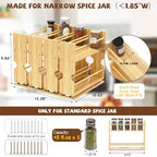 Jolitac Bamboo Pull Out Spice Rack for Cabinet, Slide Out Drawers - Image 2
