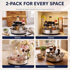 Mifoci 2 Pcs 10" Stainless Steel Lazy Susan Organize, Turntable Spice Rack - Image 6