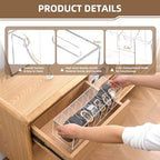 Acrylic Belt Organizer with Dust Cover – Clear Belt Rack & Storage Box, 7-Compartment Belt Holder for Closet, Drawer or Wall Mount – Space Saving Tie & Accessory Organizer for Men & Women - Image 6