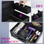 Barber Accessories Case, Profesional Barbers Briefcase Tool Case, Barber Cases for Clippers and Supplies, Hair Scissors Clippers Trimmer Organizer, Barbers Suitcase with Code Lock (Matte Black) - Image 5