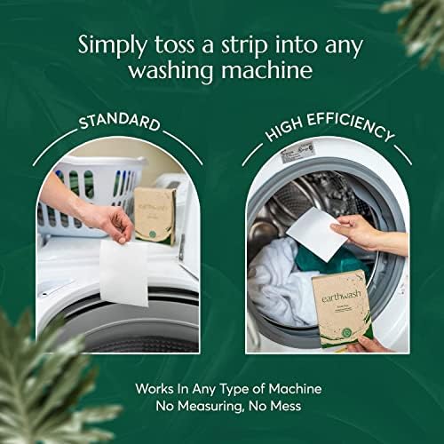 Earthwash Laundry Detergent Sheets (Up To 320 Loads) 160 Scent Free Sustainable Sanitizer Strips - Ideal for Travel & Home Liquidless Laundry by Cleanomic - Image 4