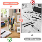Mototo 12PCS Clear Acrylic Pen Holder Pencil Cup Office Desk Organizer Case - Image 4