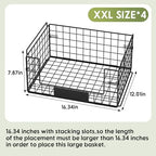 JKsmart 4 Pack XXL Stackable Wire Baskets for Pantry Organizers and Storage - Image 6