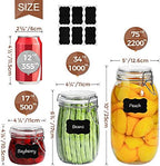 ComSaf Round Small Glass Pantry Jars with Airtight Lids 17 oz 6 Pack - Image 5
