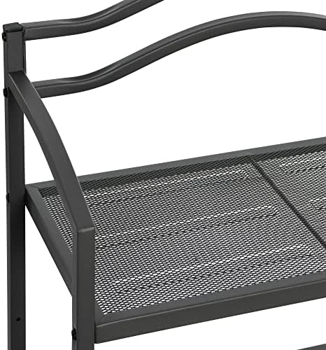 Household Essentials 3-Tier Metal Over the Toilet Bathroom Storage Shelf, Grey - Image 4
