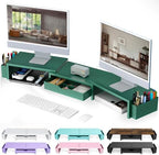 gianotter Dual Monitor Stand Riser With Drawer and 2 Pen Holders by gianotter