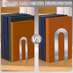 Chunful 12 Pcs Sliver Metal BookEnds Shelves, 7.5 x 5.75 x 3.5 in - Image 4